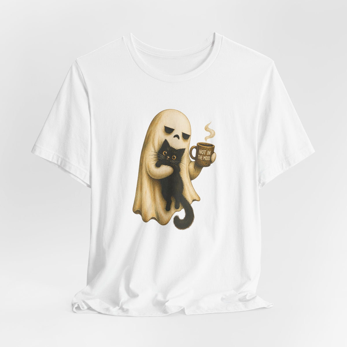 Not in the Mood Ghost Cat T-Shirt - Outdoors & Sports Tinker Time