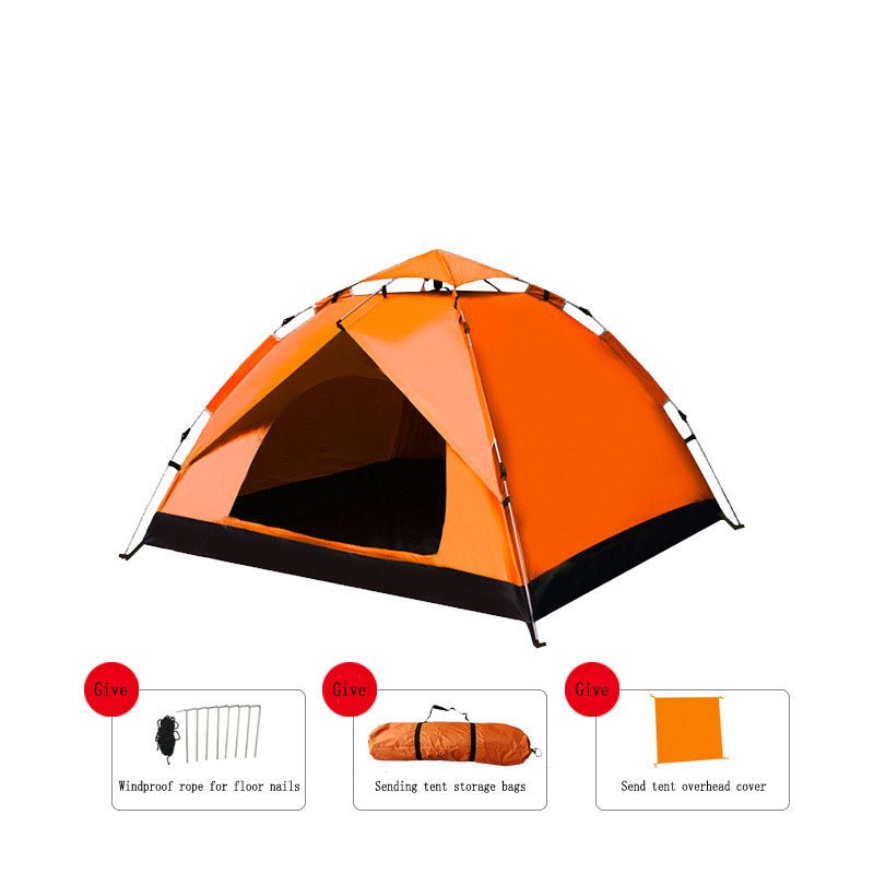 Outdoor Automatic Quick Open Tents Two Door Beach Camping Tent Breathable Rainproof And Sunscreen - Outdoors & Sports Tinker Time