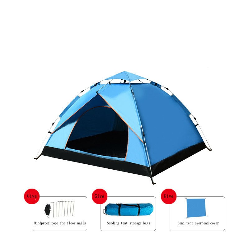 Outdoor Automatic Quick Open Tents Two Door Beach Camping Tent Breathable Rainproof And Sunscreen - Outdoors & Sports Tinker Time