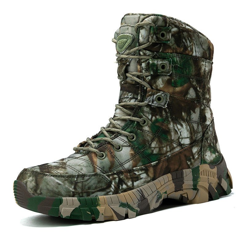 Outdoor camouflage boots high top outdoor hiking boots for men hiking training boots for men - Outdoors & Sports Tinker Time