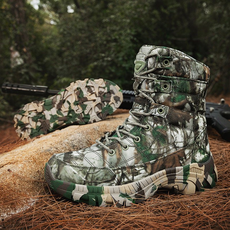 Outdoor camouflage boots high top outdoor hiking boots for men hiking training boots for men - Outdoors & Sports Tinker Time