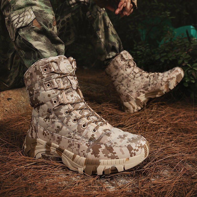 Outdoor camouflage boots high top outdoor hiking boots for men hiking training boots for men - Outdoors & Sports Tinker Time