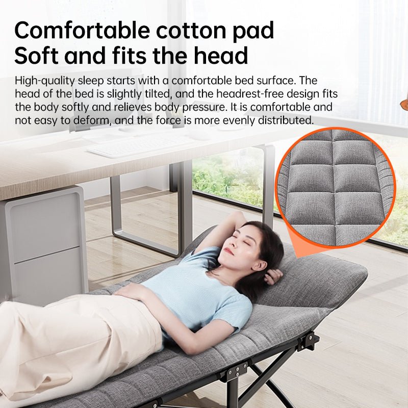 Outdoor camping bed, foldable beach bed, single garden siesta bed, with storage bag, lightweight. - Outdoors & Sports Tinker Time