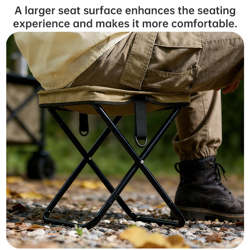 Outdoor Folding Chair, Portable Fishing Chair, Compact Train Stool, Foldable Camping Chair, Mini Camping Bench - Outdoors & Sports Tinker Time