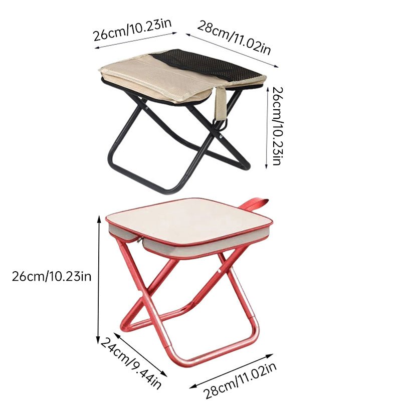 Outdoor Folding Chair, Portable Fishing Chair, Compact Train Stool, Foldable Camping Chair, Mini Camping Bench - Outdoors & Sports Tinker Time