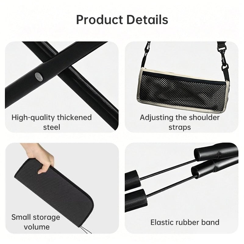 Outdoor Folding Chair, Portable Fishing Chair, Compact Train Stool, Foldable Camping Chair, Mini Camping Bench - Outdoors & Sports Tinker Time