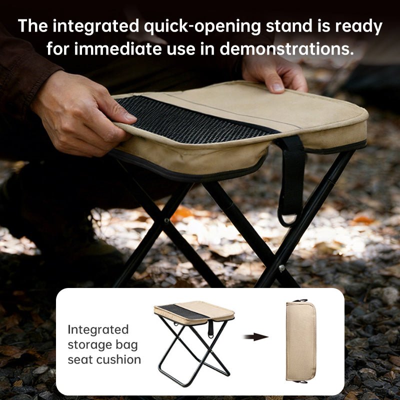 Outdoor Folding Chair, Portable Fishing Chair, Compact Train Stool, Foldable Camping Chair, Mini Camping Bench - Outdoors & Sports Tinker Time