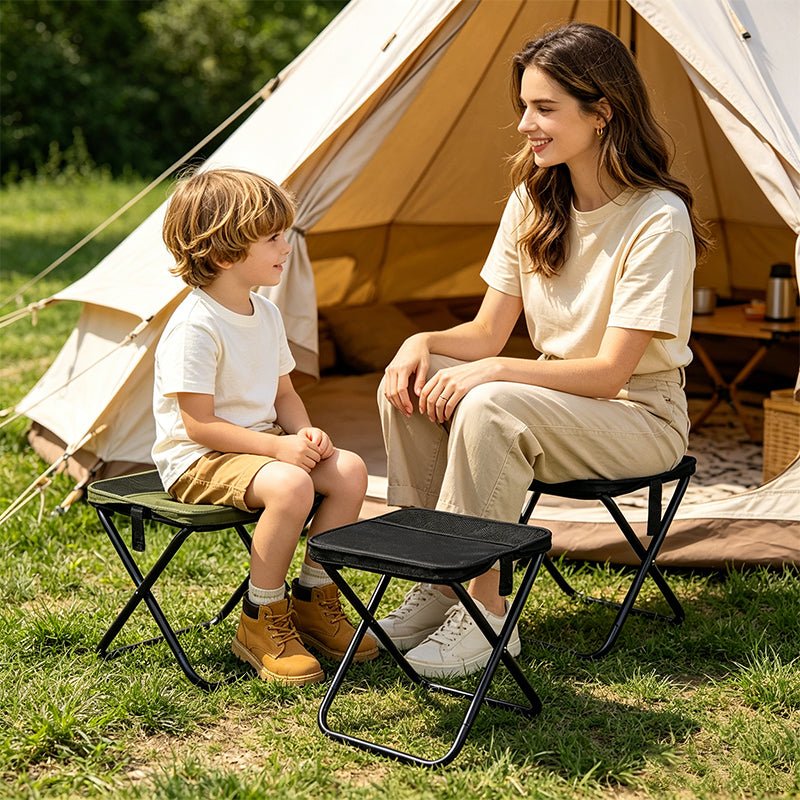 Outdoor Folding Chair, Portable Fishing Chair, Compact Train Stool, Foldable Camping Chair, Mini Camping Bench - Outdoors & Sports Tinker Time