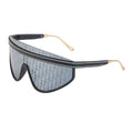 Personalized Large Frame One-Piece Lens Sunscreen Sunglasses For Women High Sense Windproof Ins Sunglasses - Outdoors & Sports Tinker Time