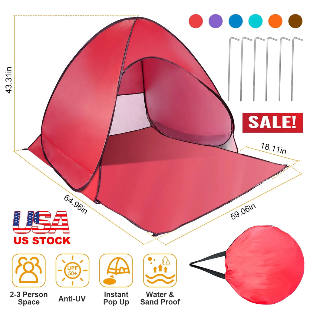 Pop Up Beach Tent Sun Shade - Outdoors & Sports Tinker Time