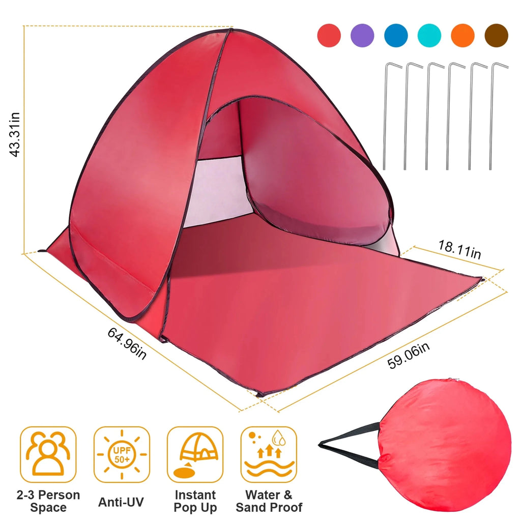 Pop Up Beach Tent Sun Shade - Outdoors & Sports Tinker Time