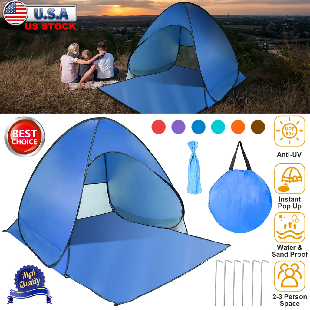 Pop Up Beach Tent Sun Shade - Outdoors & Sports Tinker Time