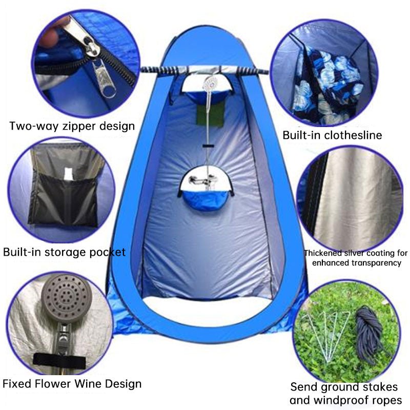 Pop Up Privacy Tent - Instant Outdoor Shower & Portable Toilet for Camping - Outdoors & Sports Tinker Time