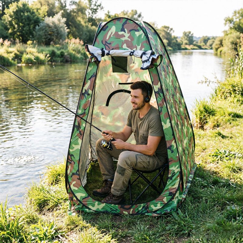 Pop Up Privacy Tent - Instant Outdoor Shower & Portable Toilet for Camping - Outdoors & Sports Tinker Time