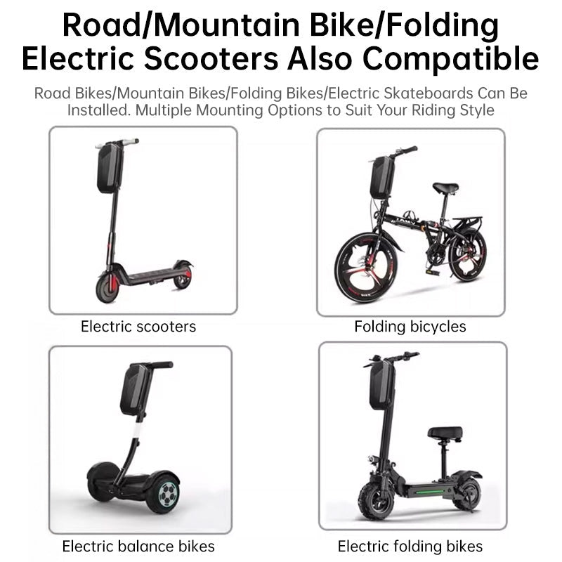Portable Hanging Storage Bag (3L/4L): Hard-Shell Waterproof for Electric Scooter/Bike (Front, Accessories) - Outdoors & Sports Tinker Time