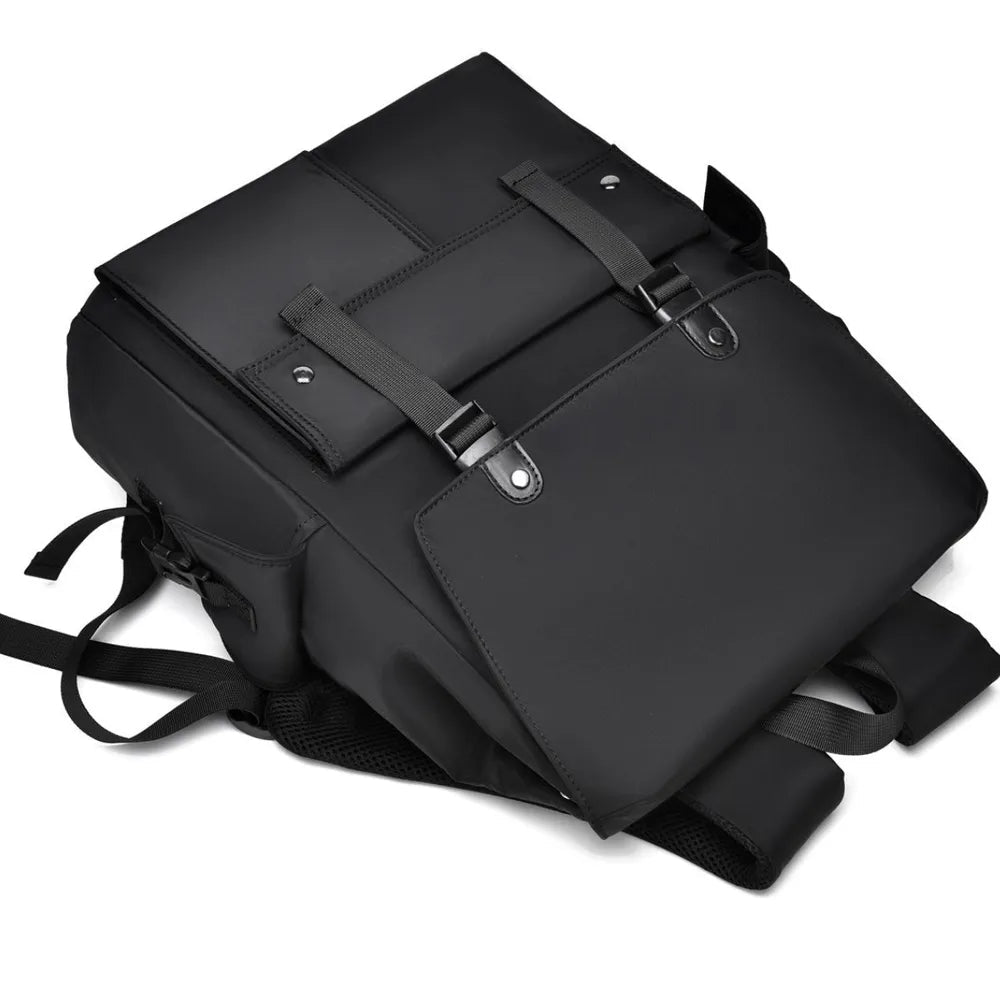 PU Leather Multi-Pockets Adjustable Strap Backpack Bag - Outdoors & Sports Tinker Time