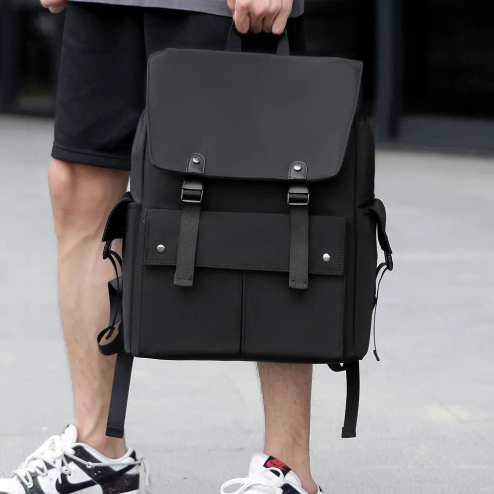 PU Leather Multi-Pockets Adjustable Strap Backpack Bag - Outdoors & Sports Tinker Time