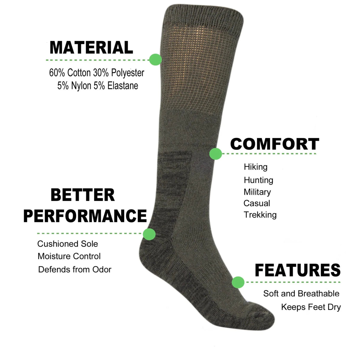 Real Man’s Socks, 1 pair - Outdoors & Sports Tinker Time
