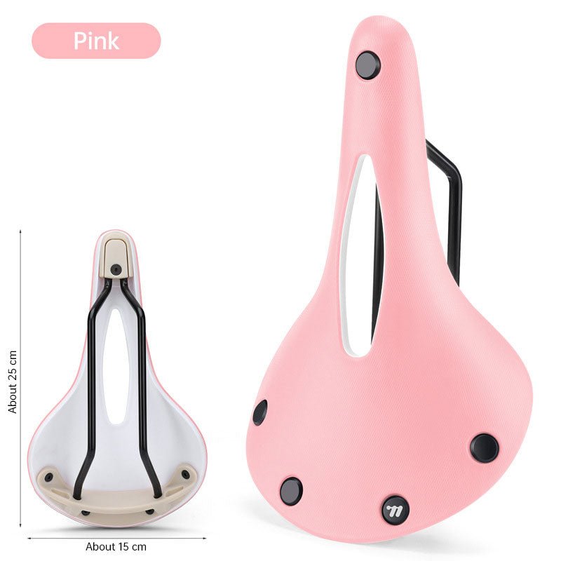 Retro Bicycle Saddle: Wear-resistant, Anti-slip, Multicolor Hollow Cushion – for Road Bikes, BMX, MTB, Touring - Outdoors & Sports Tinker Time