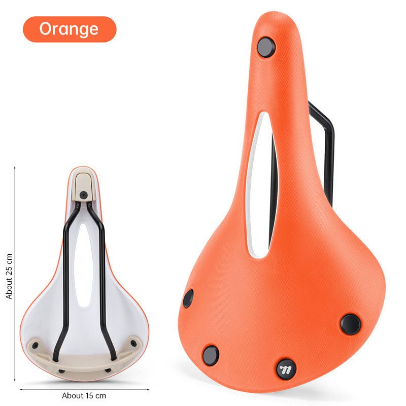 Retro Bicycle Saddle: Wear-resistant, Anti-slip, Multicolor Hollow Cushion – for Road Bikes, BMX, MTB, Touring - Outdoors & Sports Tinker Time
