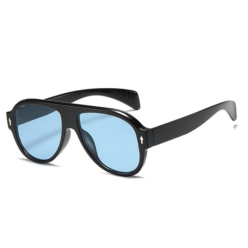 Retro Punk Men Pilot Sunglasses Fashion Rivets Decoration Gradient Eyewear Shades UV400 Women Trending Purple Sun Glasses - Outdoors & Sports Tinker Time