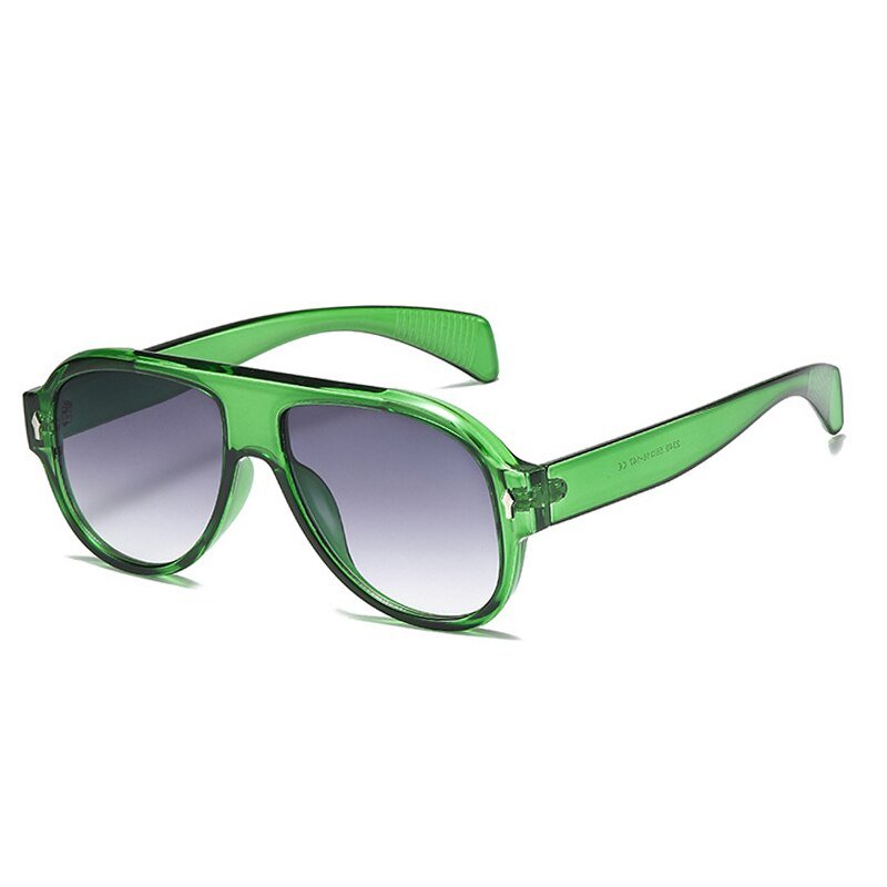 Retro Punk Men Pilot Sunglasses Fashion Rivets Decoration Gradient Eyewear Shades UV400 Women Trending Purple Sun Glasses - Outdoors & Sports Tinker Time