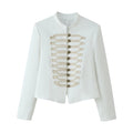 Rope knot decorative stand collar jacket - Outdoors & Sports Tinker Time