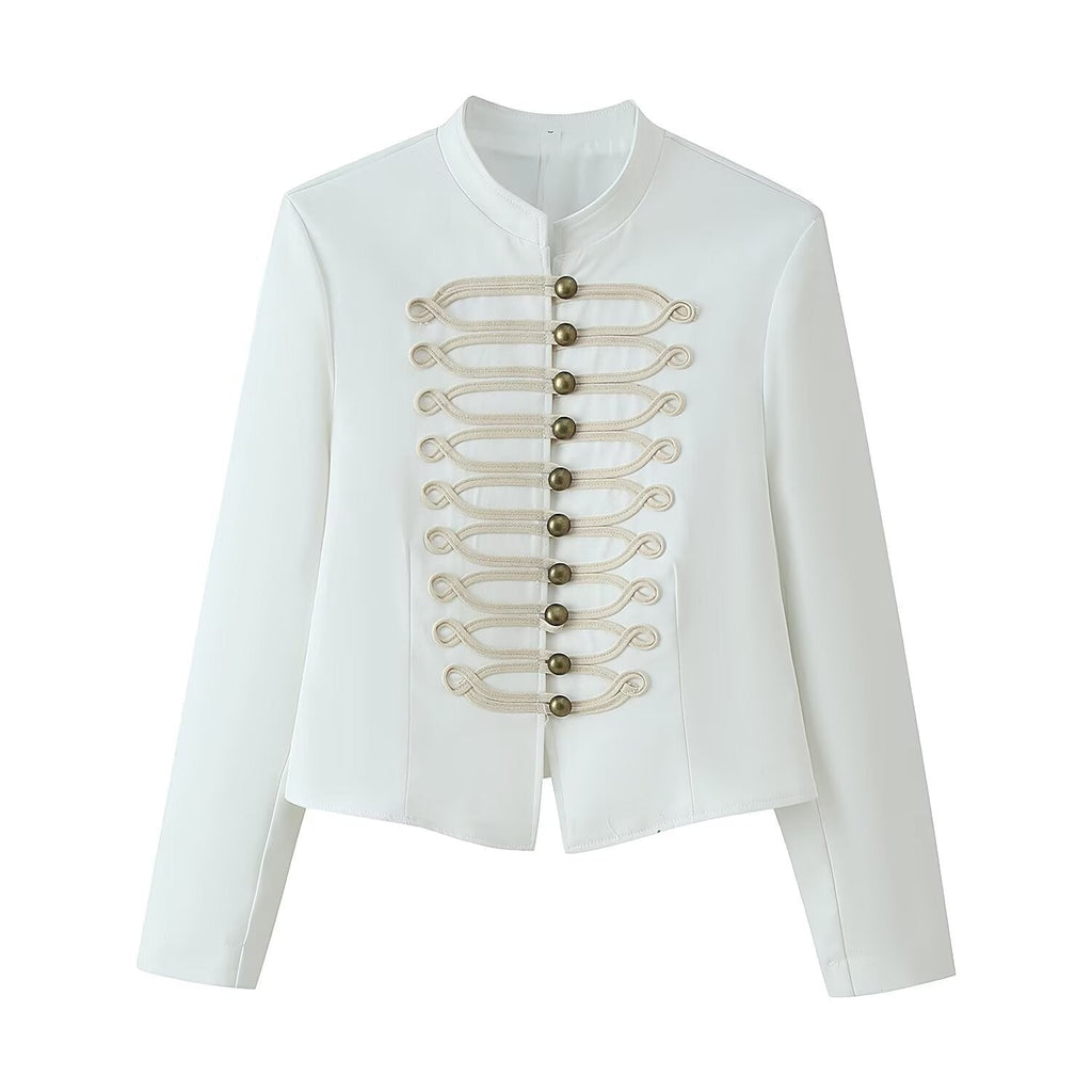 Rope knot decorative stand collar jacket - Outdoors & Sports Tinker Time