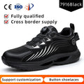 Safety shoes anti smashing anti piercing anti slip wear-resistant steel toe shoes lazy no tie safety shoes - Outdoors & Sports Tinker Time
