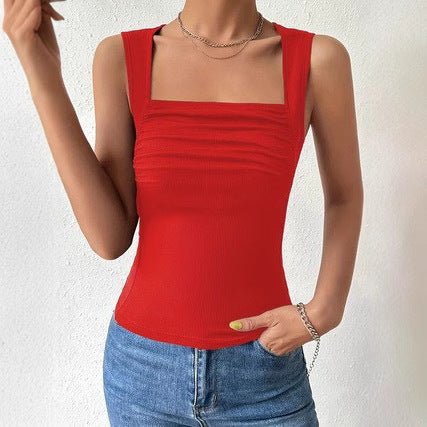 Sexy Fitted Elegant Versatile Small Stand Collar Sleeveless Tank Top - Outdoors & Sports Tinker Time