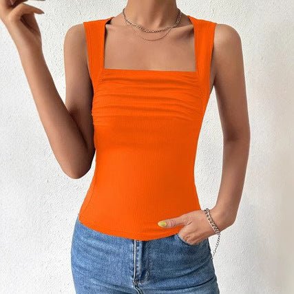 Sexy Fitted Elegant Versatile Small Stand Collar Sleeveless Tank Top - Outdoors & Sports Tinker Time
