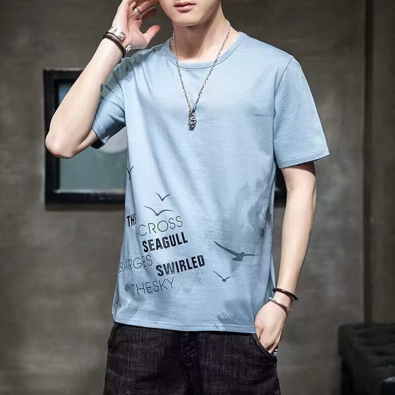 Short sleeved T-shirt men's summer thin round neck - Outdoors & Sports Tinker Time