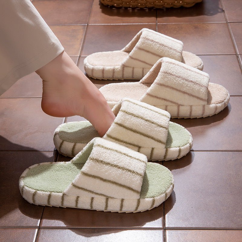 Silent opening slippers for men's home indoor soft thick bottom anti slip floor slippers - Outdoors & Sports Tinker Time