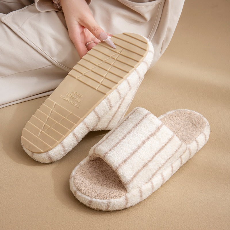 Silent opening slippers for men's home indoor soft thick bottom anti slip floor slippers - Outdoors & Sports Tinker Time