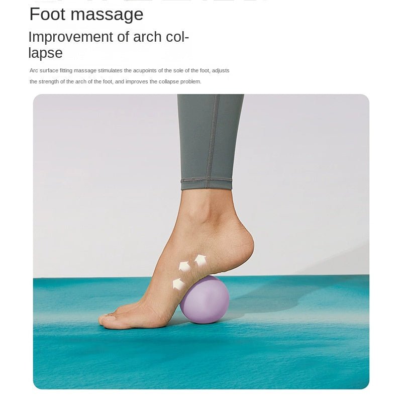 Silicone Yoga Ball Fitness Fascia Ball Pilates Neck Mask Ball Solid Foot Massage Ball - Outdoors & Sports Tinker Time