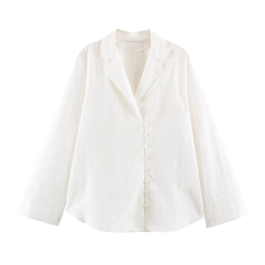 Single breasted lapel long sleeved shirt+long pants set for women - Outdoors & Sports Tinker Time