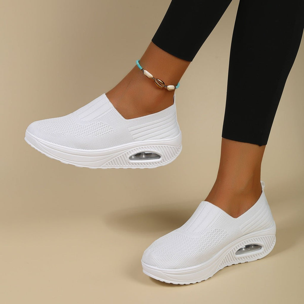 Slip-On Women's Shoes with Thick Air Flyknit Soft Sole - Outdoors & Sports Tinker Time