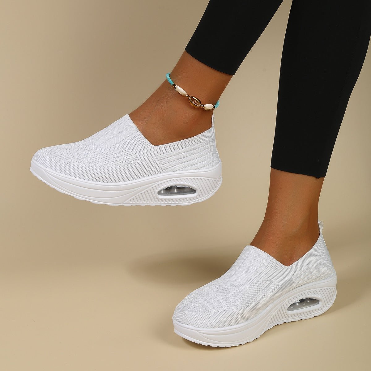 Slip-On Women's Shoes with Thick Air Flyknit Soft Sole - Outdoors & Sports Tinker Time