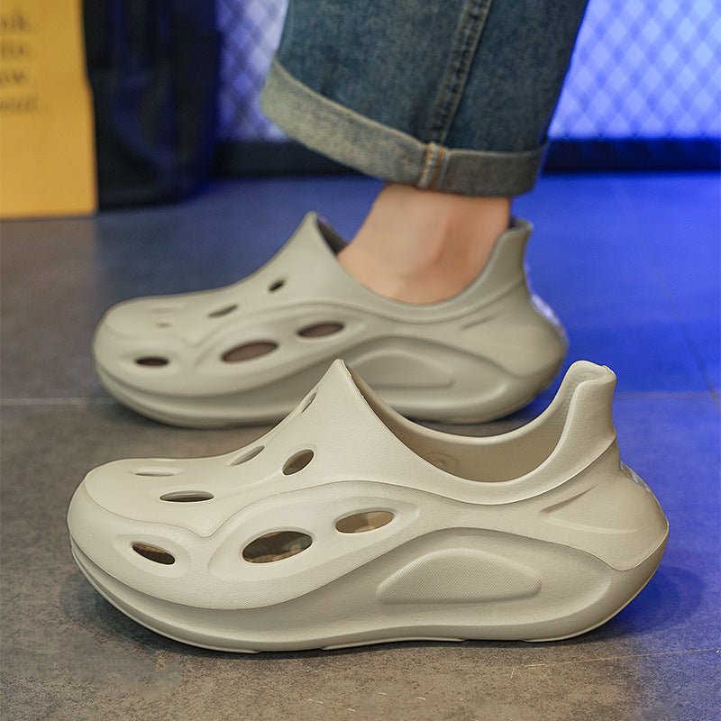 Soft soled toe hole slippers with simple breathable and comfortable fit for beach sandals - Outdoors & Sports Tinker Time