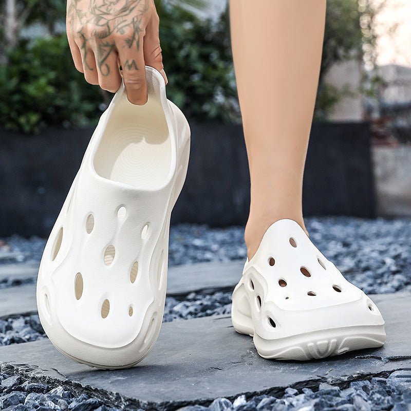 Soft soled toe hole slippers with simple breathable and comfortable fit for beach sandals - Outdoors & Sports Tinker Time