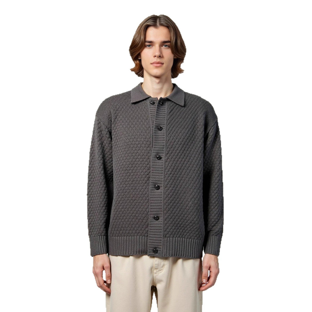 Solid color lapel loose sweater - Outdoors & Sports Tinker Time