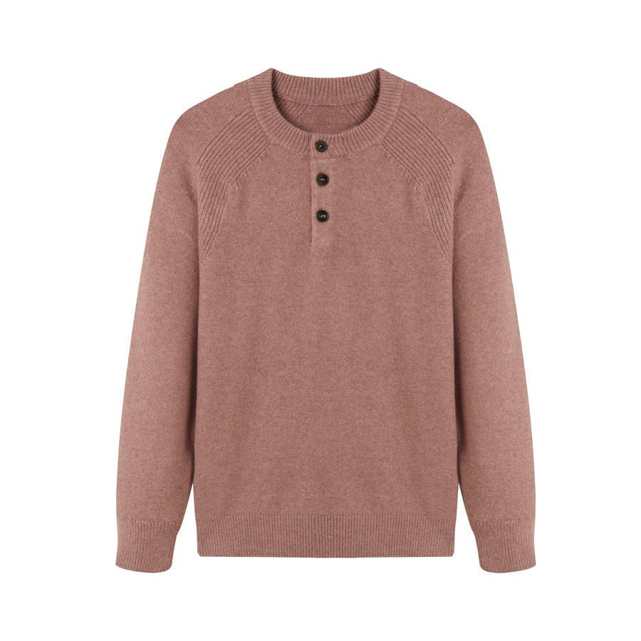 Solid color round neck long sleeved sweater - Outdoors & Sports Tinker Time