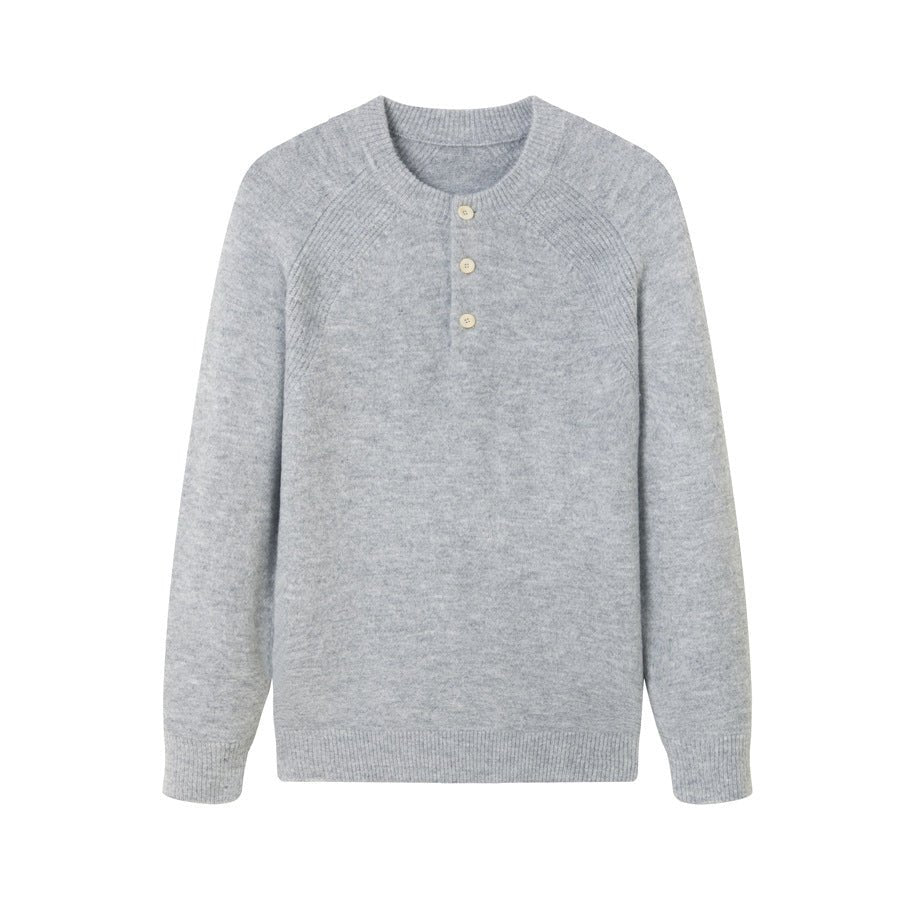 Solid color round neck long sleeved sweater - Outdoors & Sports Tinker Time