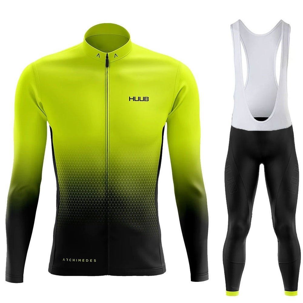 Spring And Autumn New HUUB Team Version Of The Long Sleeved Cycling Suit Suit Quick Dry Breathable Straps Bicycle Clothing - Outdoors & Sports Tinker Time