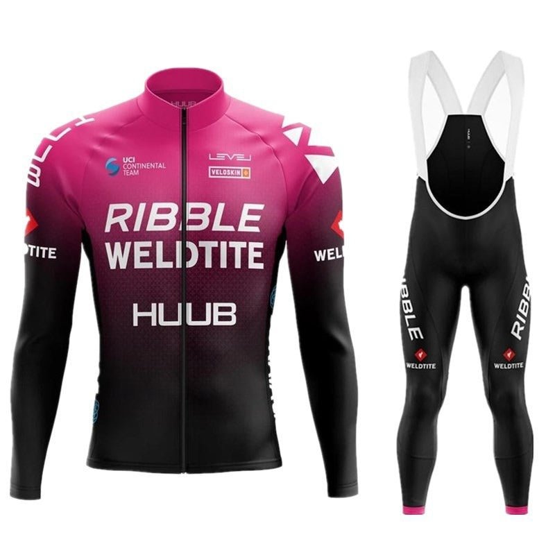 Spring And Autumn New HUUB Team Version Of The Long Sleeved Cycling Suit Suit Quick Dry Breathable Straps Bicycle Clothing - Outdoors & Sports Tinker Time