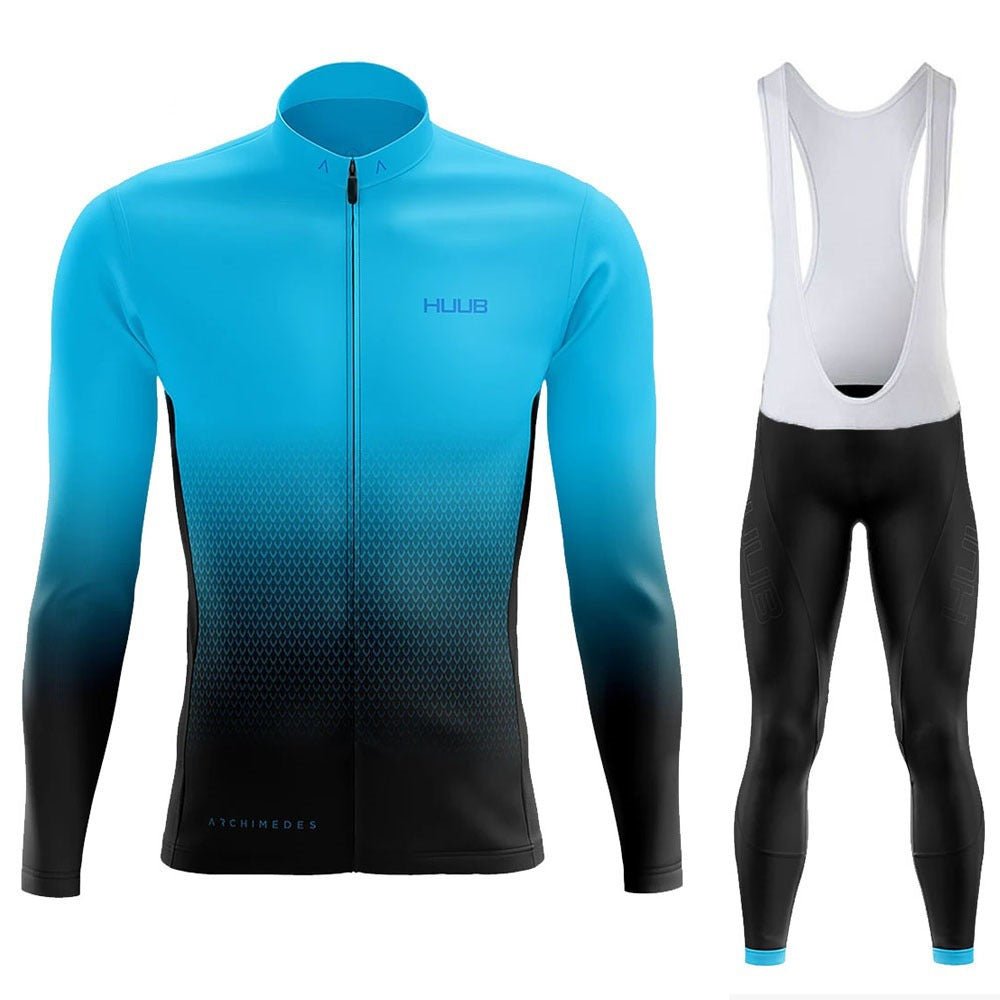 Spring And Autumn New HUUB Team Version Of The Long Sleeved Cycling Suit Suit Quick Dry Breathable Straps Bicycle Clothing - Outdoors & Sports Tinker Time