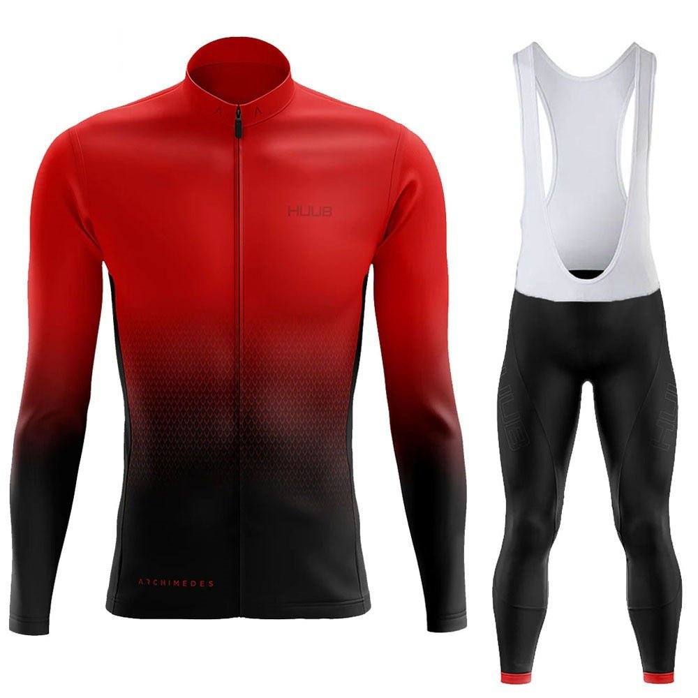 Spring And Autumn New HUUB Team Version Of The Long Sleeved Cycling Suit Suit Quick Dry Breathable Straps Bicycle Clothing - Outdoors & Sports Tinker Time