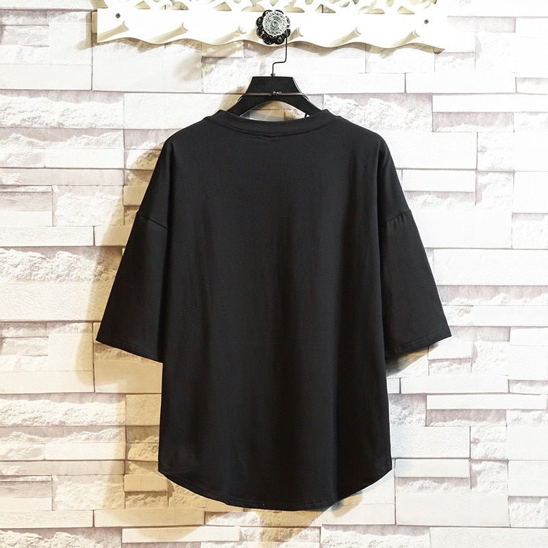 Streetwear Summer Cotton T Shirt Men Short Sleeve Casual Mens T Shirts Solid Tee Shirt Homme - Outdoors & Sports Tinker Time