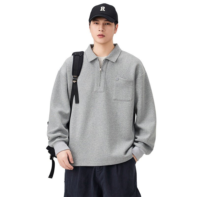 Style Long Sleeve Half Zip Collar Polo Shirt - Outdoors & Sports Tinker Time