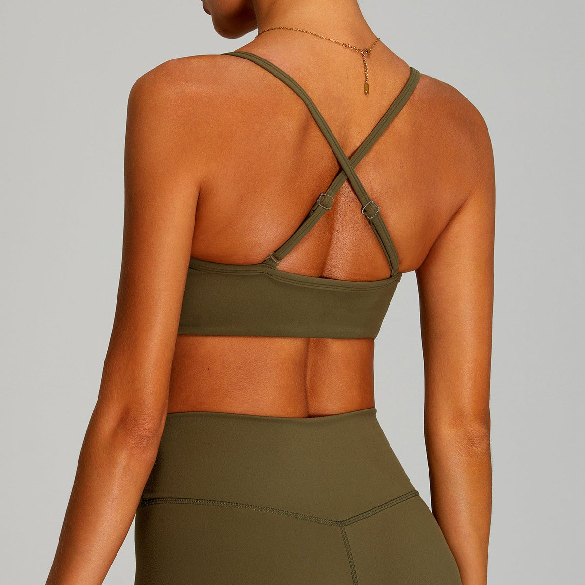 Summer New Fitted Sports Bra for Women, Cross Back Design, Yoga Wear, Bare Skin Feel, Shockproof Running, Wearable Outdoor Workout Bra - Outdoors & Sports Tinker Time